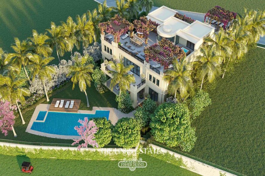 Rendering of The Links Estates at Fisher Island Residence 5 Aerial