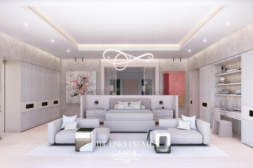 Rendering of The Links Estates at Fisher Island Residence 5 Primary Bedroom