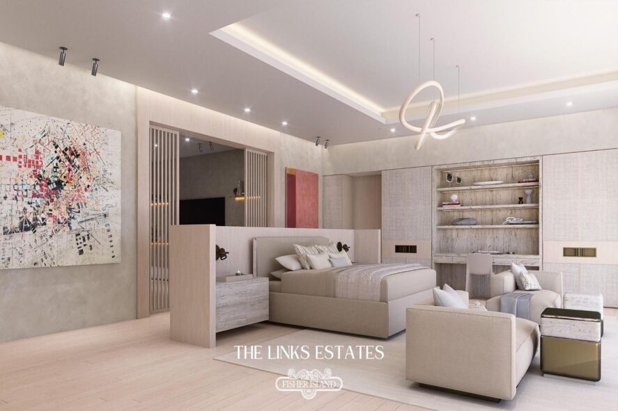 Rendering of The Links Estates at Fisher Island Residence 5 Primary Suite