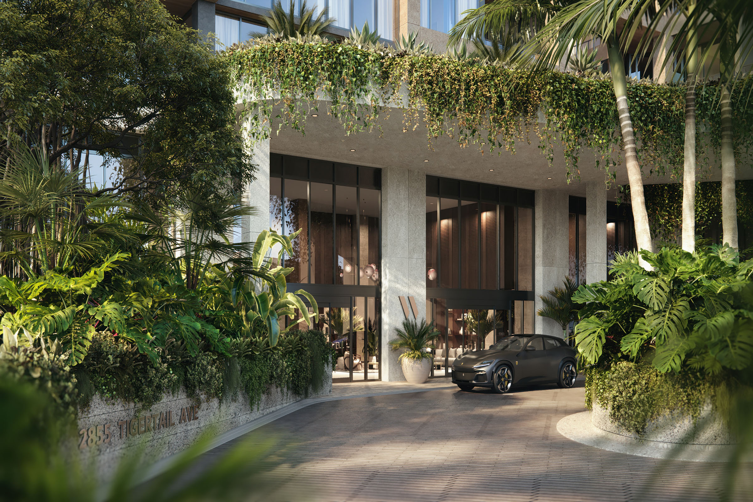 Rendering of THE WELL Coconut Grove Main Entrance