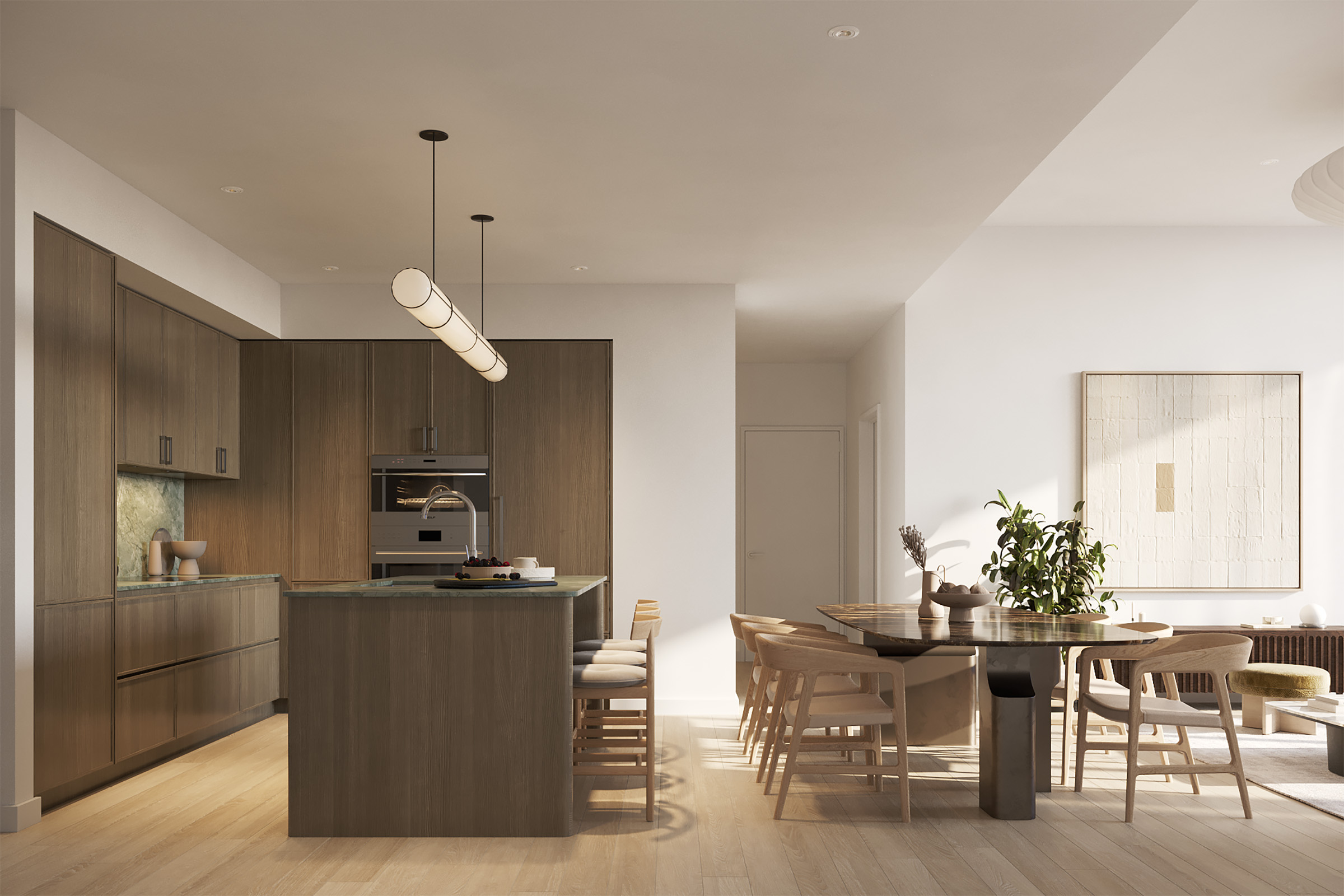 Rendering of THE WELL Coconut Grove Residence 414 Kitchen