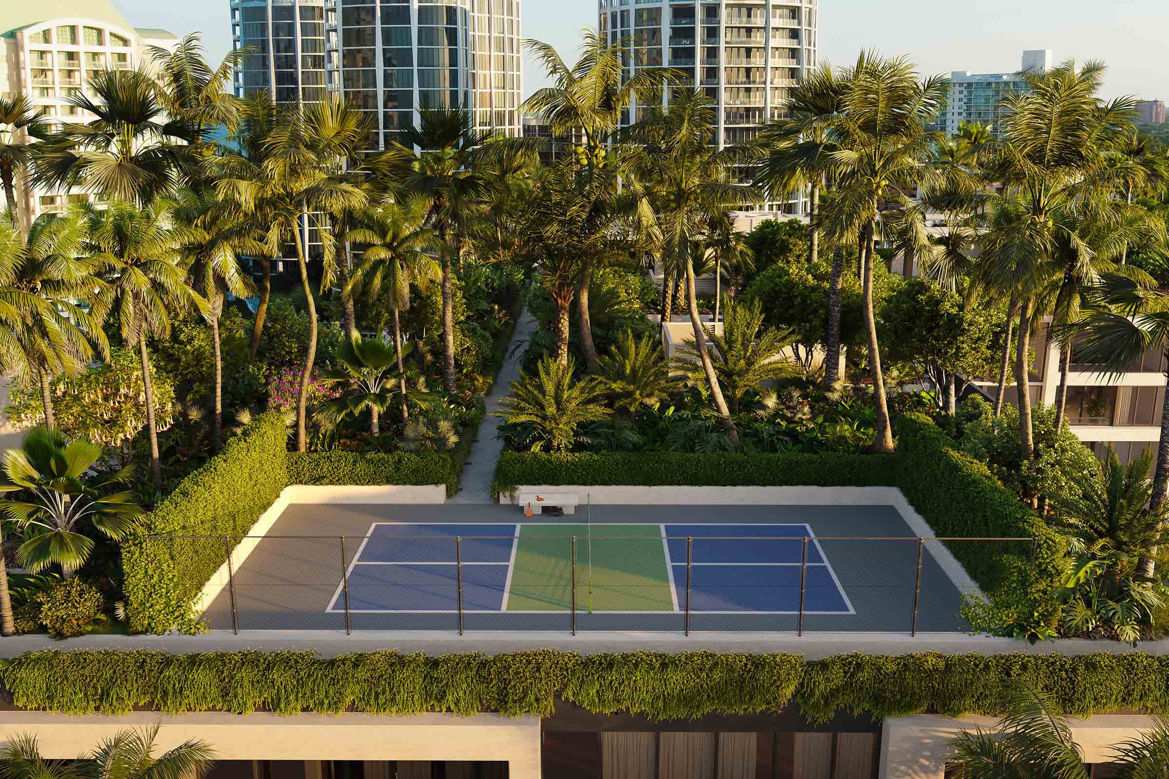 Rendering of THE WELL Coconut Grove Rooftop Pickleball Court